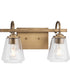 Martenne 2-Light Modern Farmhouse Vanity Light Aged Bronze