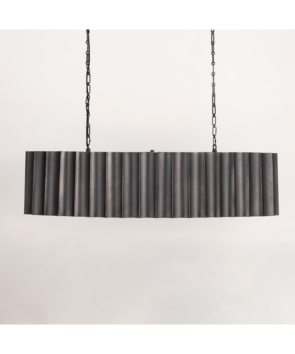 Allegra 5-Light Linear Pendant Gunmetal / Gold