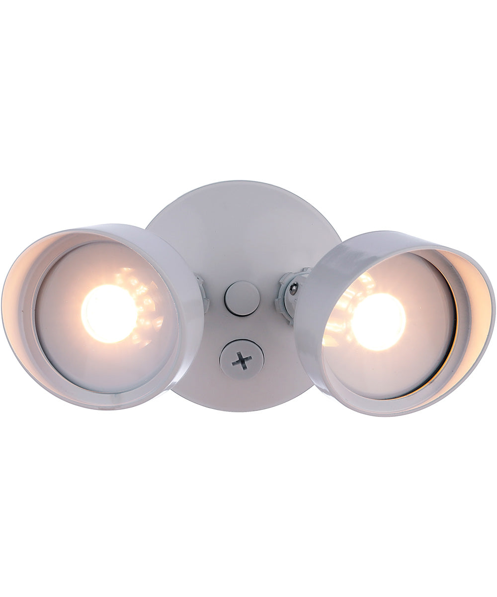 LED Flood 2-Light Outdoor Lighting White