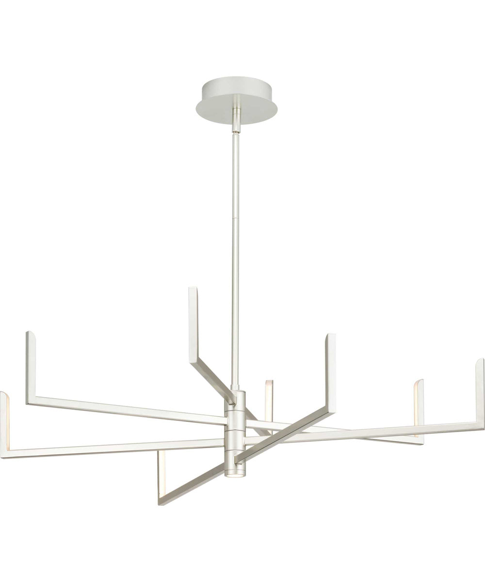 Pivot LED Modern Chandelier with Downlight Burnished Nickel