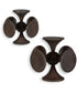 Balanced Harmony Dark Wooden Sculptures Set of 2