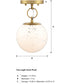 Wine Flower 1 Light Semi Flush Mount Brushed Gold