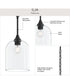Ilia 1-Light Pendant with Clear Glass Shade Matte Black