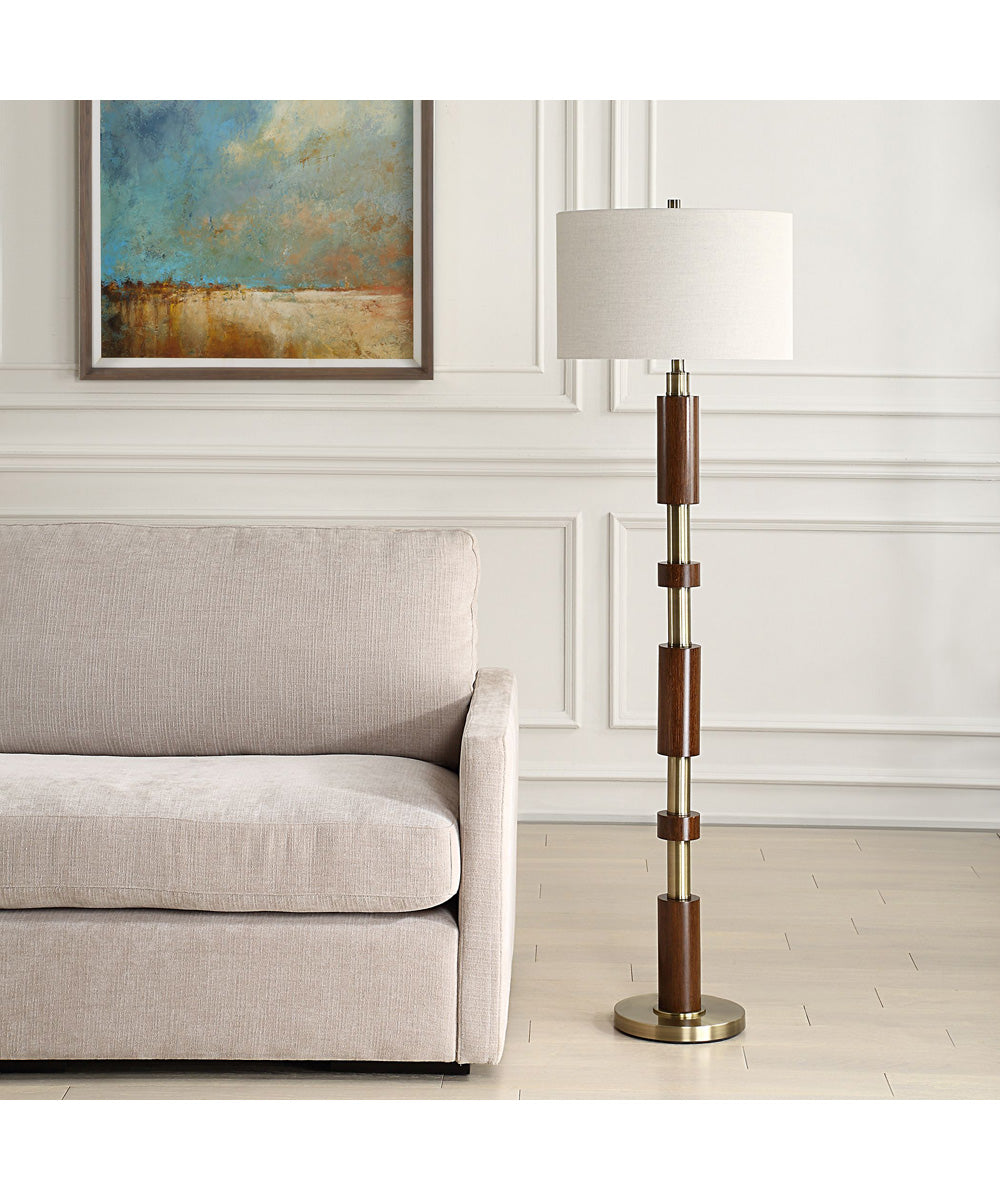Stacked Wooden Floor Lamp