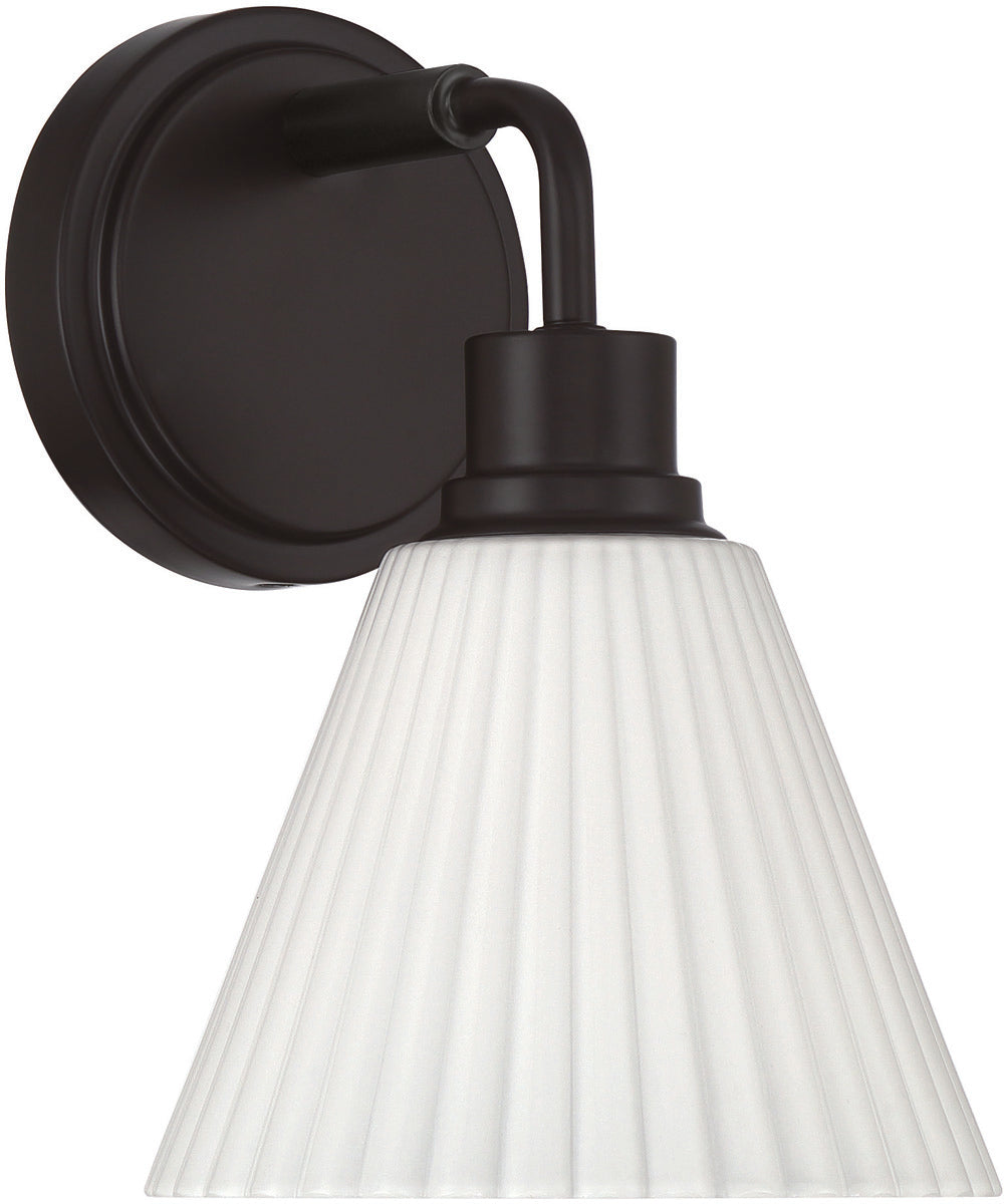 Pleated II 1-Light Lighting Flat Black