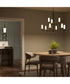 Mack 1-Light Pendant with Layered Glass Shade Matte Black
