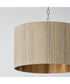 Donovan 3-Light Pendant Ivory Wash and Matte Brass
