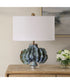 Ruffle Up Blue Green Table Lamp
