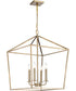 Emma 4-Light Pendant Burnished Brass