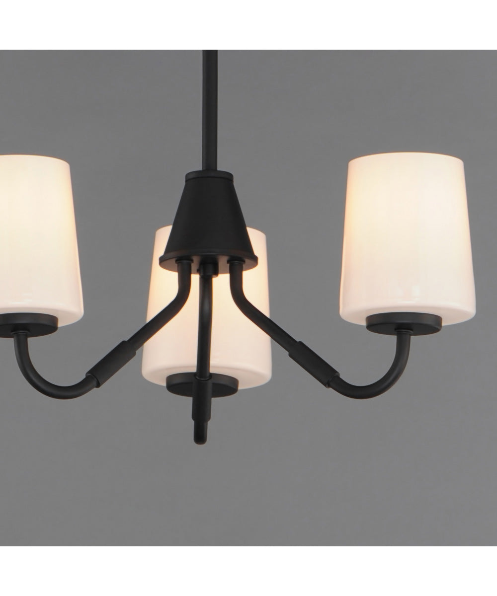 Durham 3-Light Chandelier Black
