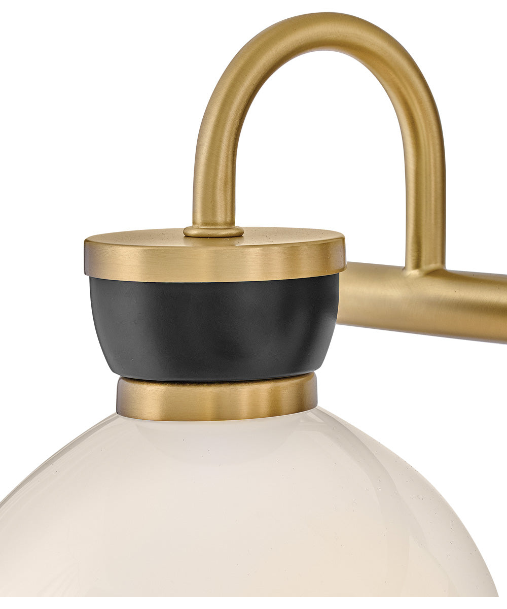 Lucy 3-Light Medium Three Light Vanity in Lacquered Brass