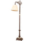 60" High Victorian Bridge Arm W/Pleated Textrene Shade Floor Lamp