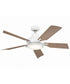 56" Guardian 5-Blade Ceiling Fan White Finish and Silver Blades with Integrated LED Light