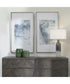 Undulating Oro Abstract Prints Set of 2