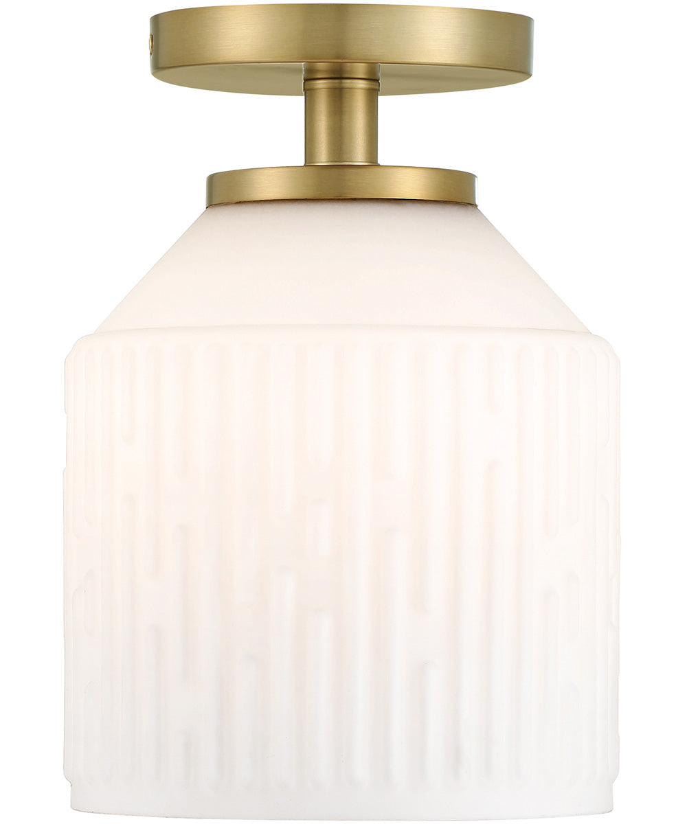 Ele 1 Light Semi Flush  Brushed Gold