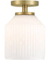 Ele 1 Light Semi Flush  Brushed Gold