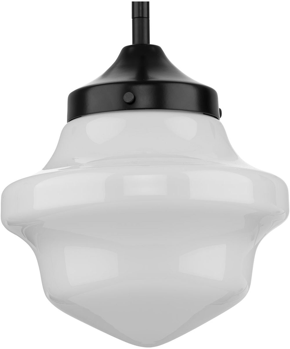 School House 1-Light Mini-Pendant Matte Black