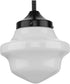 School House 1-Light Mini-Pendant Matte Black