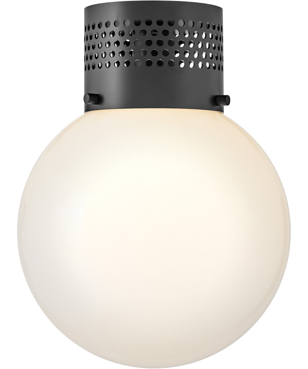Taj 1-Light Small Flush Mount in Black