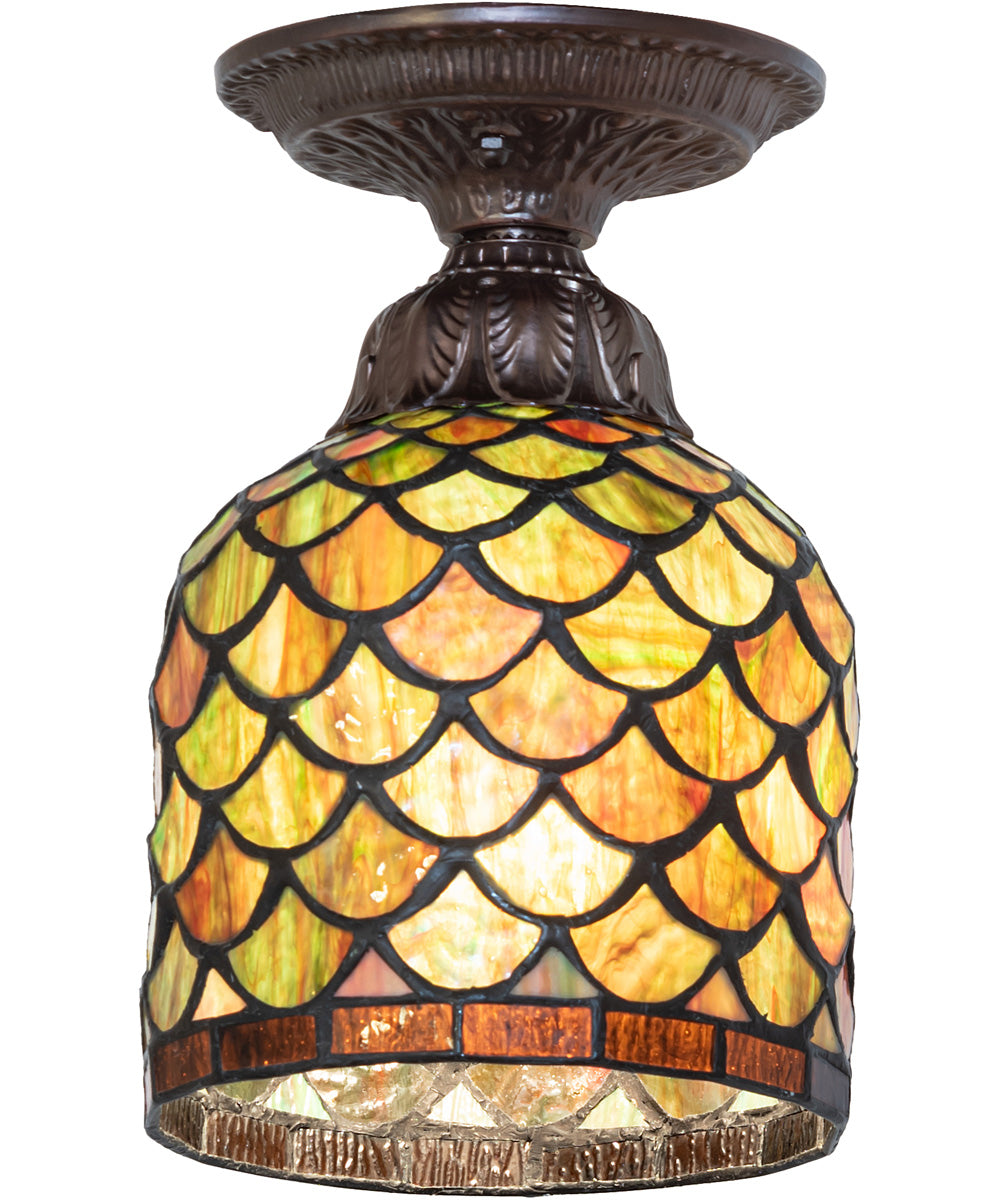 6" Wide Acorn Flushmount