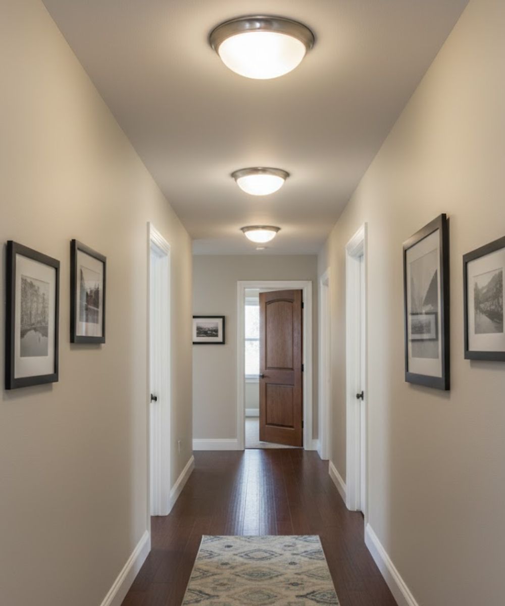 13"w 1-Light LED Flush Mount Ceiling Light Fixture Brushed Nickel Finish by RP Lighting