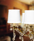 6"W x 5"H White Linen Drum Chandelier Clip-On Lampshade