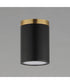 Dapper 1-Light Flush Mount Black / Antique Brass