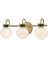 Lucy 3-Light Medium Three Light Vanity in Lacquered Brass