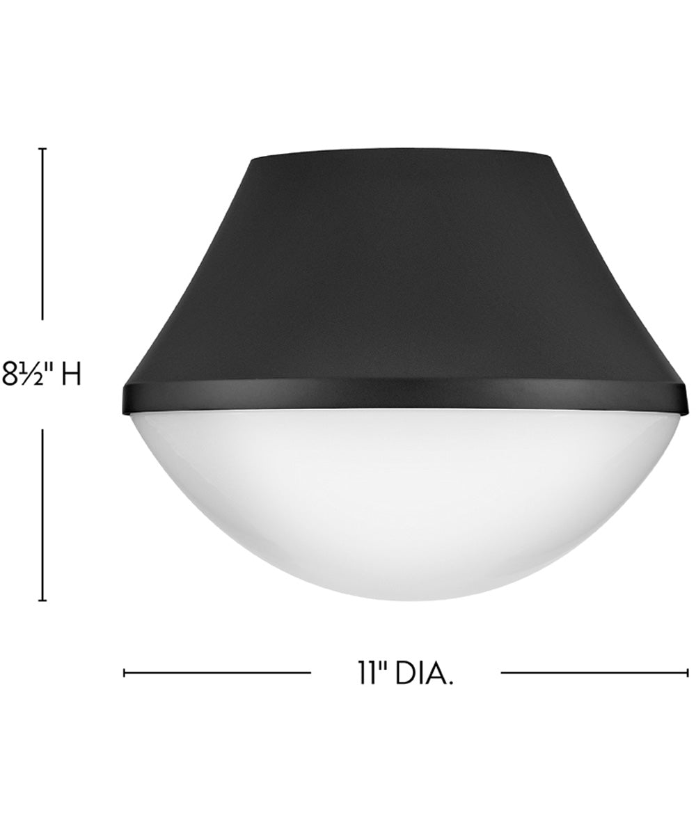Haddie 1-Light Small Flush Mount in Black