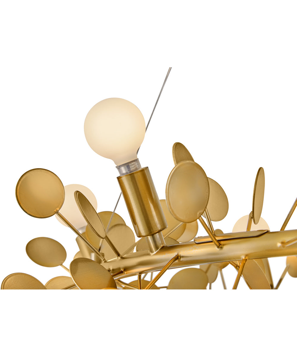 Lolli 12-Light Medium Single Tier Chandelier in Distressed Brass