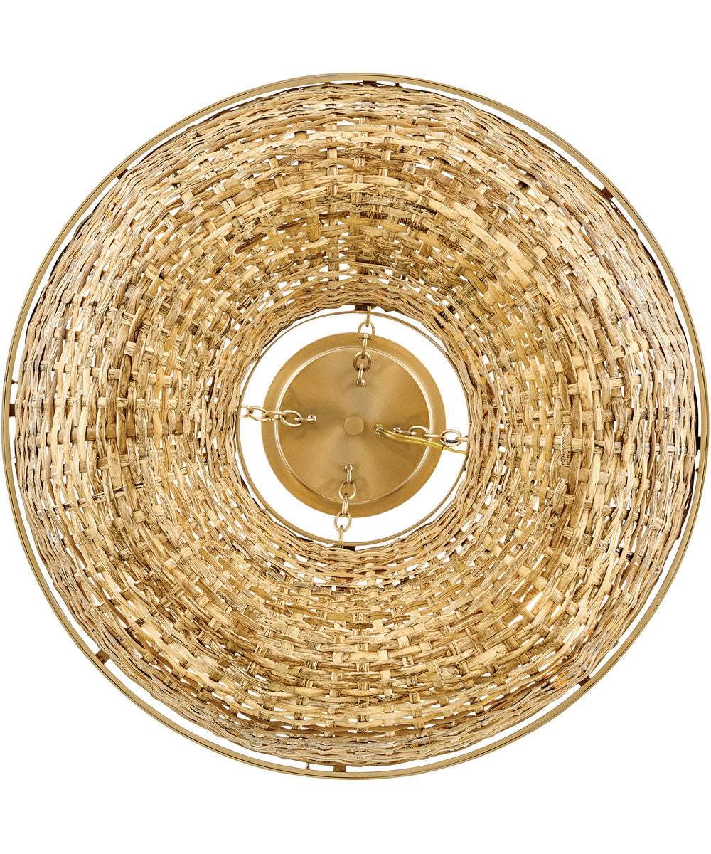 Sanibel 4-Light Medium Convertible Semi-Flush Mount in Lacquered Brass