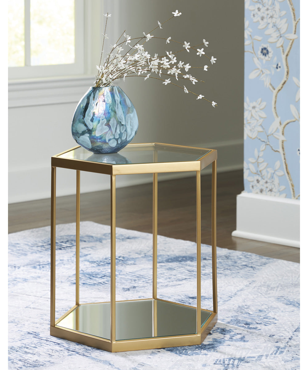 Veerwick Accent Cocktail Table Gold