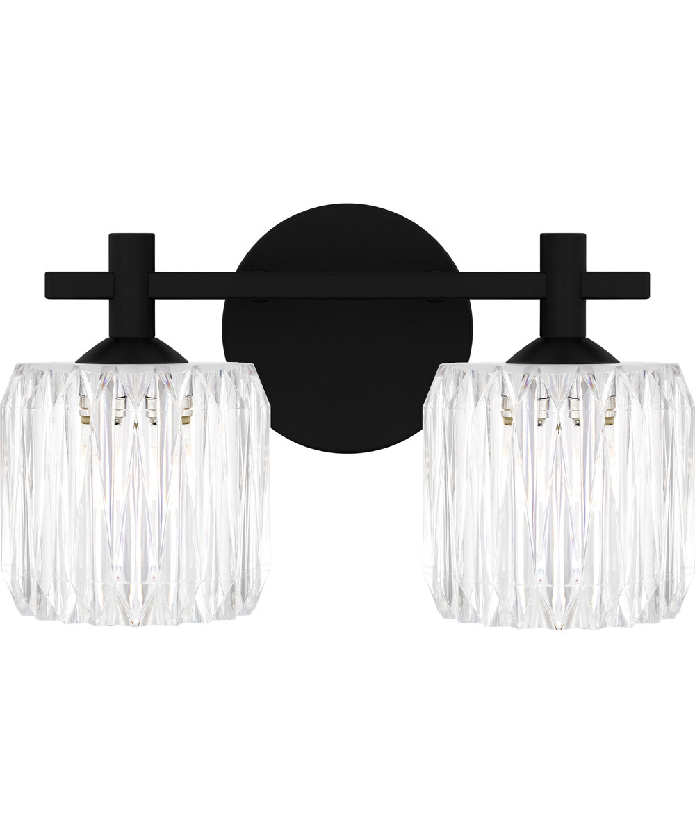 Spade Medium 2-light Bath Light Matte Black