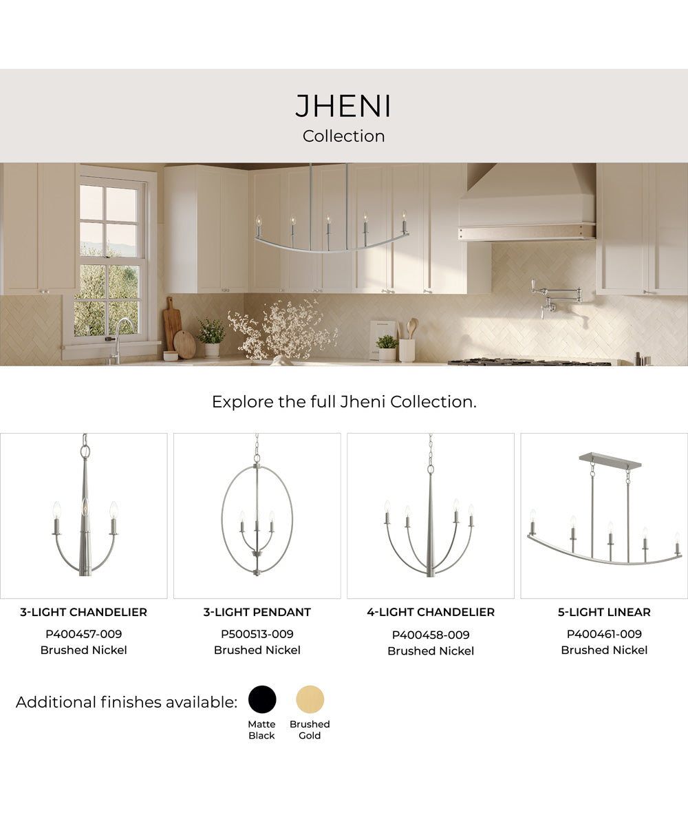 Jheni 4-Light Medium Chandelier Brushed Nickel