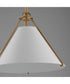 Lucas Single Pendant White/Natural Aged Brass