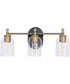 Council 3-Light Lighting Flat Black/Satin Brass