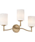 Liam 3-Light Vanity & Wall Burnished Brass