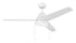 Cozy 52" 3-Blade Ceiling Fan 1-Light Fan White