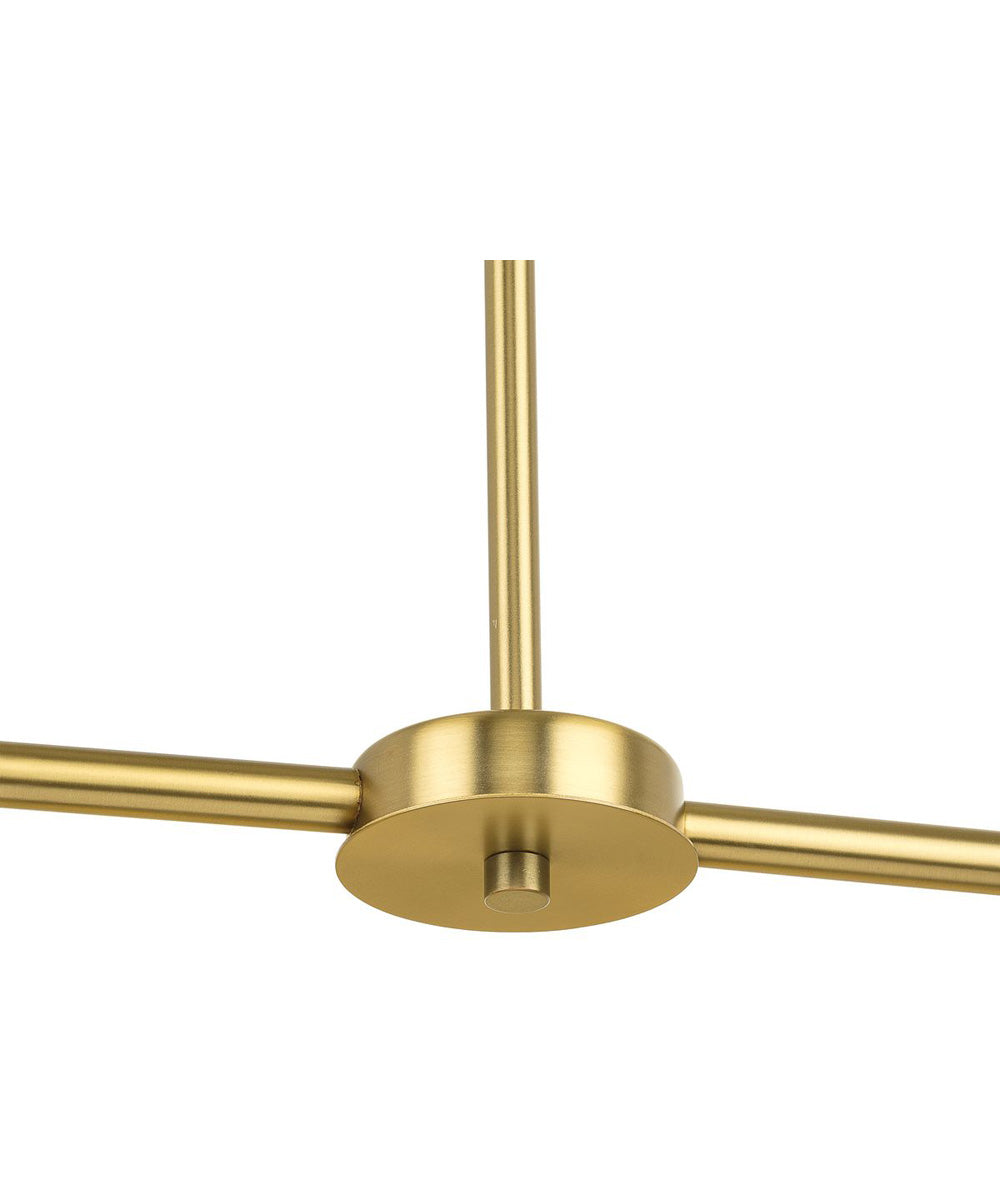 Arya 8-Light Linear Chandelier Brushed Gold
