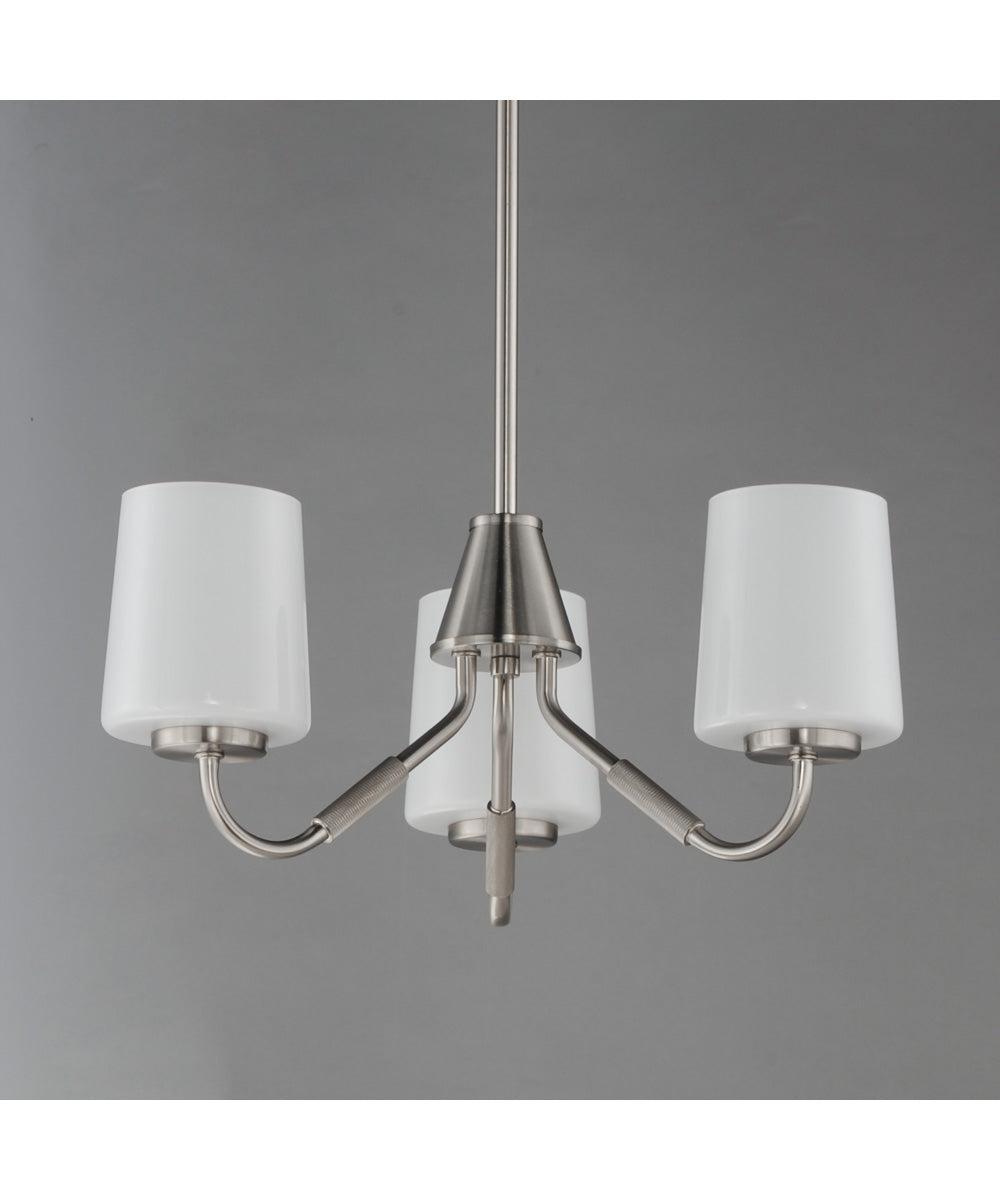 Durham 3-Light Chandelier Satin Nickel