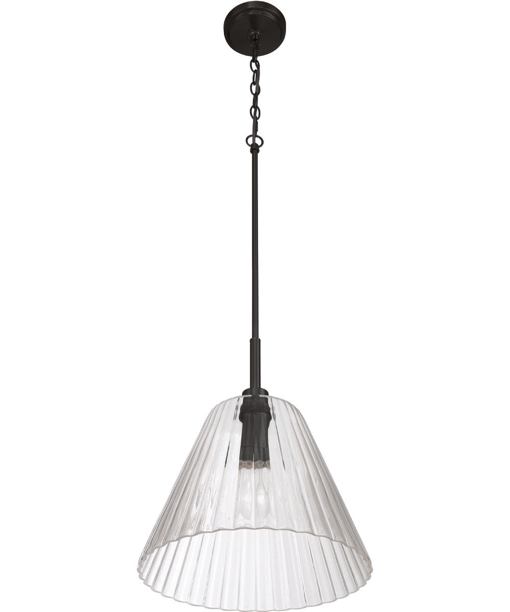 Pleated 1-Light Lighting Flat Black