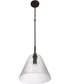 Pleated 1-Light Lighting Flat Black
