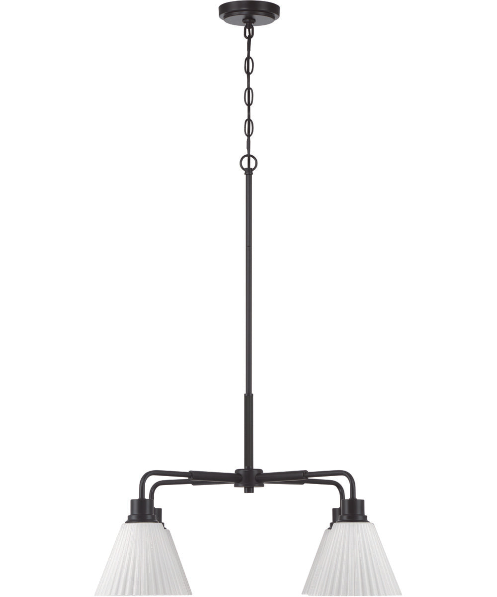 Pleated II 4-Light Lighting Flat Black
