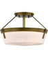 Rowen 3-Light Close-to-Ceiling Natural Brass