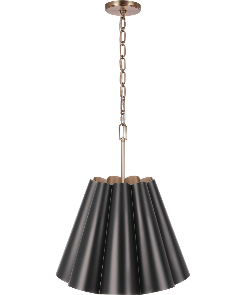 Poppie 3-Light Lighting Flat Black/Satin Brass