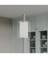 Mack 1-Light Pendant with Layered Glass Shade Brushed Nickel
