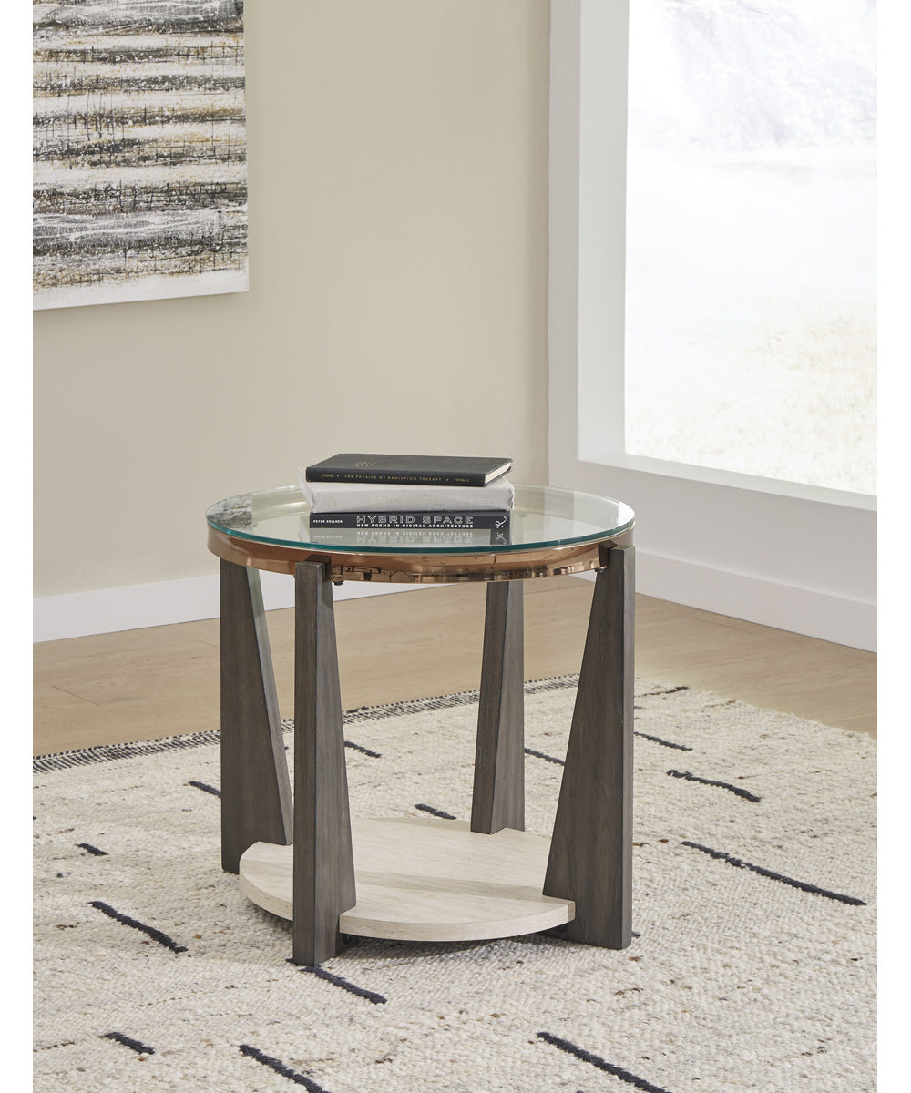 Frazwa Round End Table Multi