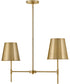 Blake 2-Light Small Two Light Linear in Lacquered Brass