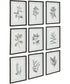 Farmhouse Florals Framed Prints Set/9