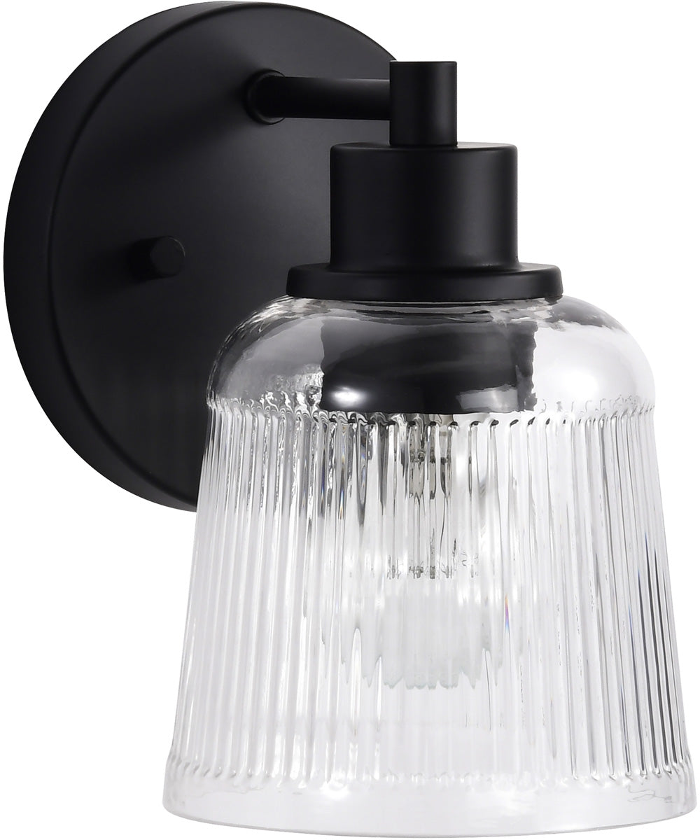 Grayson 1-Light Vanity & Wall Matte Black